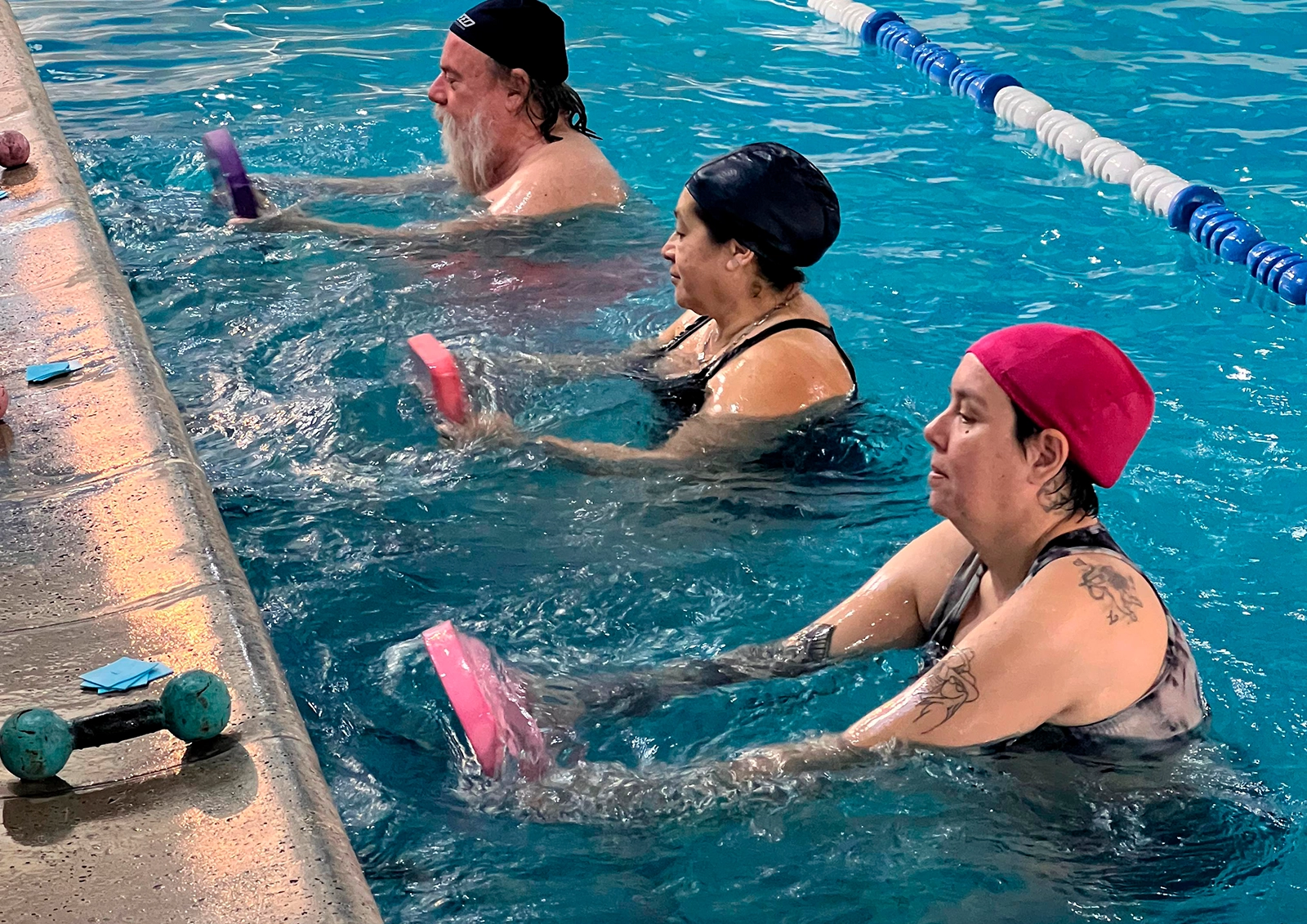 aquabyke en pileta abclub